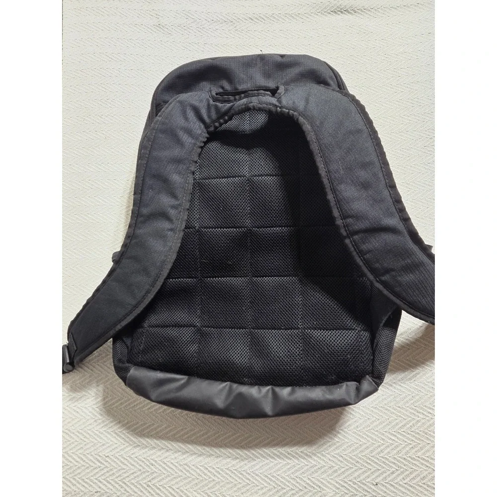 Nike Brasilia Black Backpack White Swoosh Gym School Laptop Travel Book Bag 18